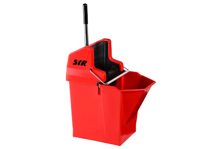 Wischeimer mit Presse rot